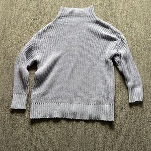 American Eagle oversized turtleneck sweater, light purple, size XS.